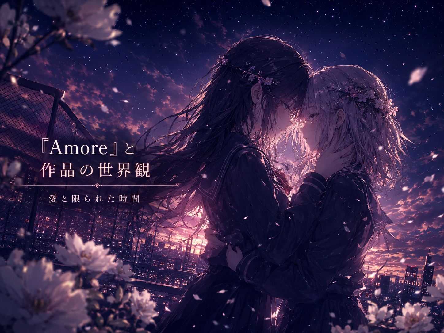 ReoNa「Amore」とアニメ『きみが死ぬまで恋をしたい』の世界観を表したイメージ