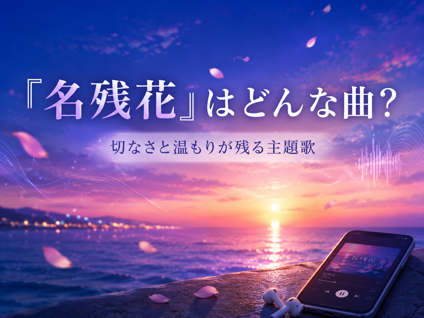 夕暮れの海を背景に平井 大「名残花」の切なさと温もりを表現したイメージ