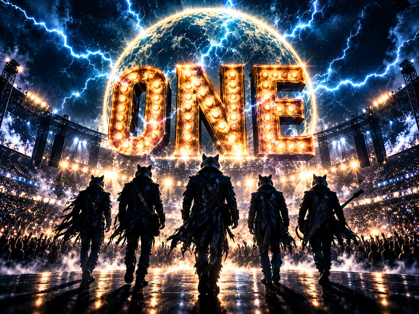 MAN WITH A MISSION「ONE」のスタジアムでの高揚感を表現したイメージ