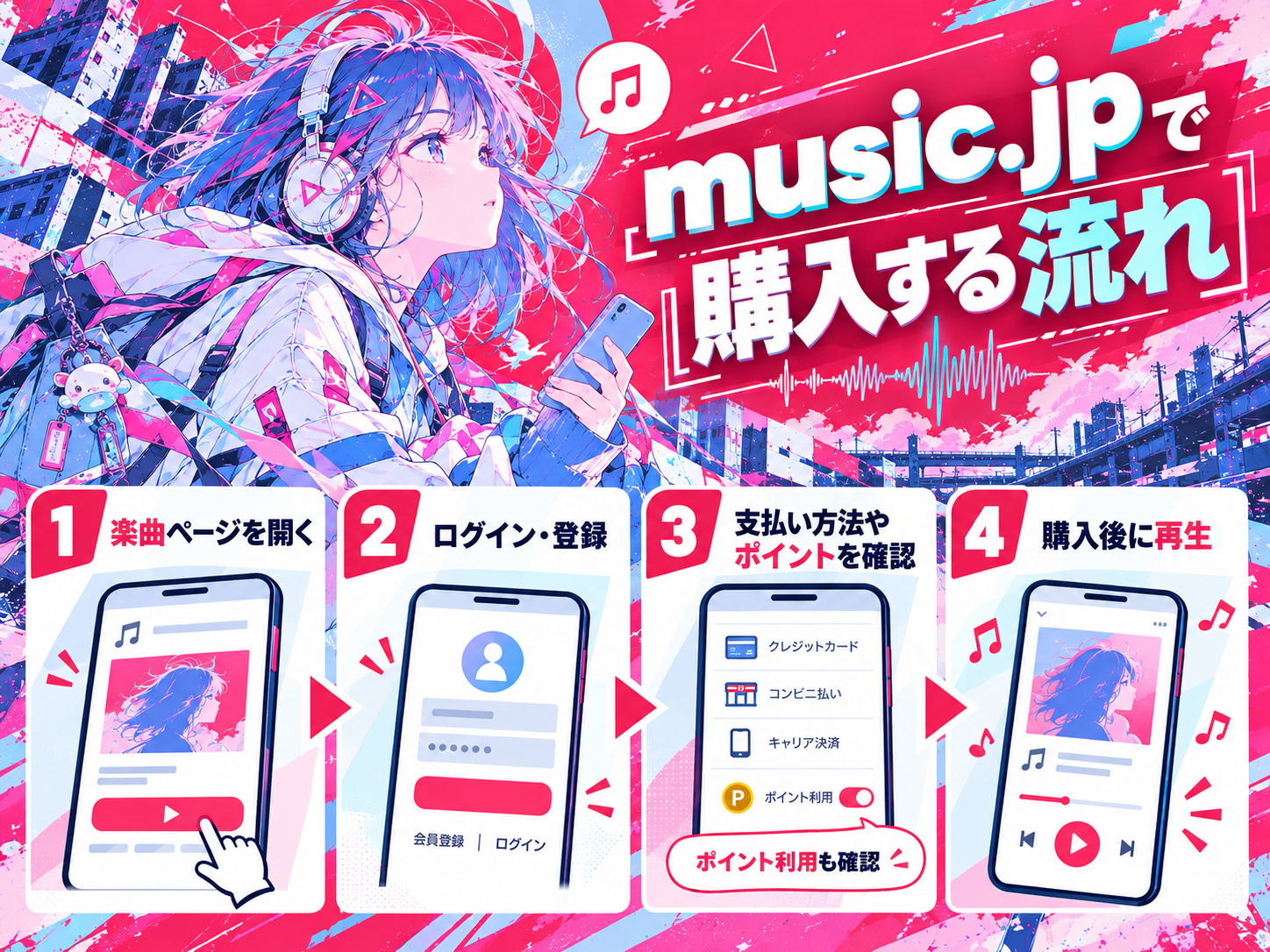 music.jpでDaoko「SYNC」を購入する流れ