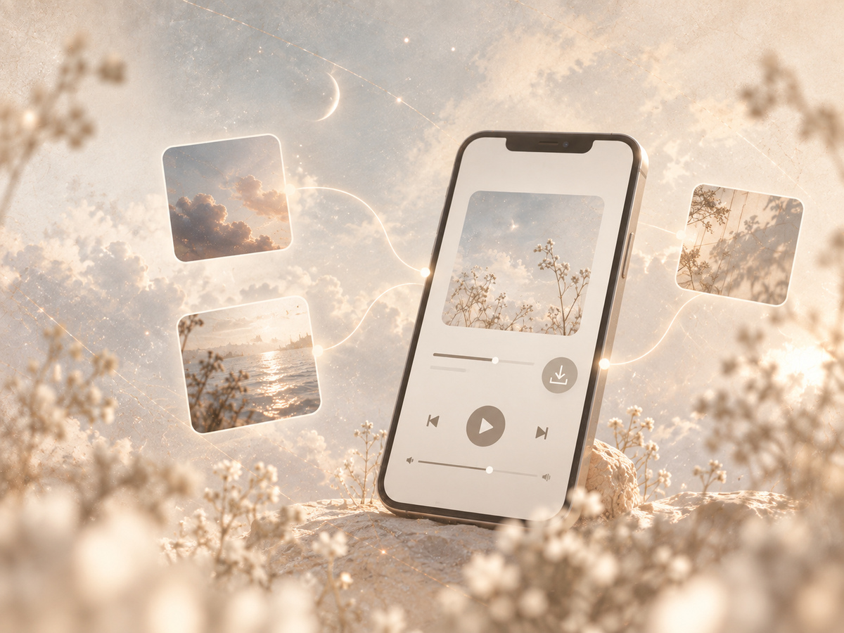 adieu「ささくれ」のダウンロード配信をイメージしたスマートフォン