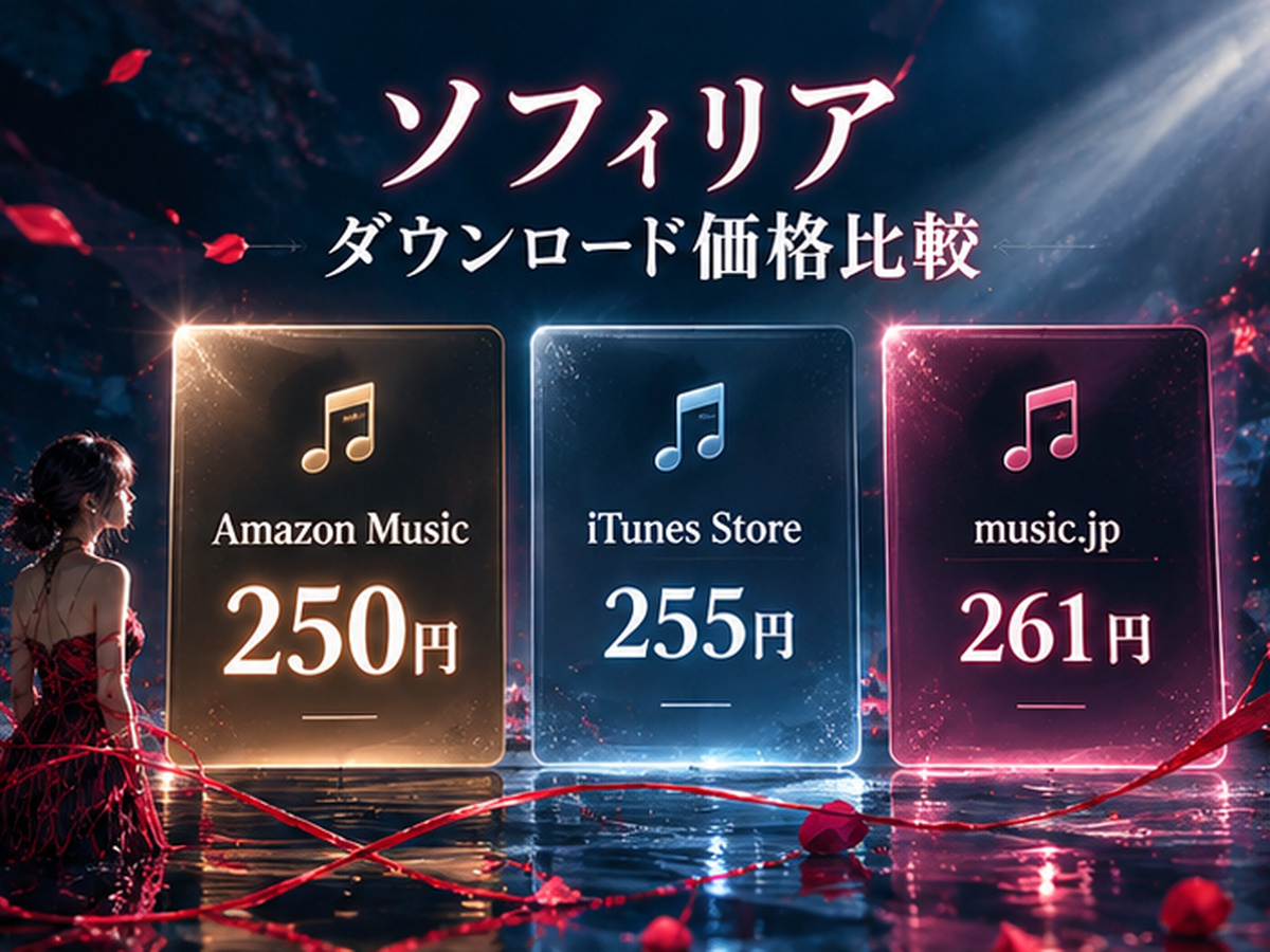 LiSA「ソフィリア」のAmazon Music・iTunes Store・music.jpのダウンロード価格比較